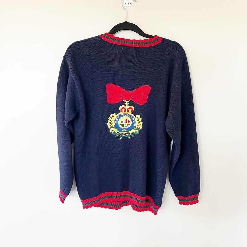 The eagle’s eye vintage cardigan sweater crest‎ bows medium